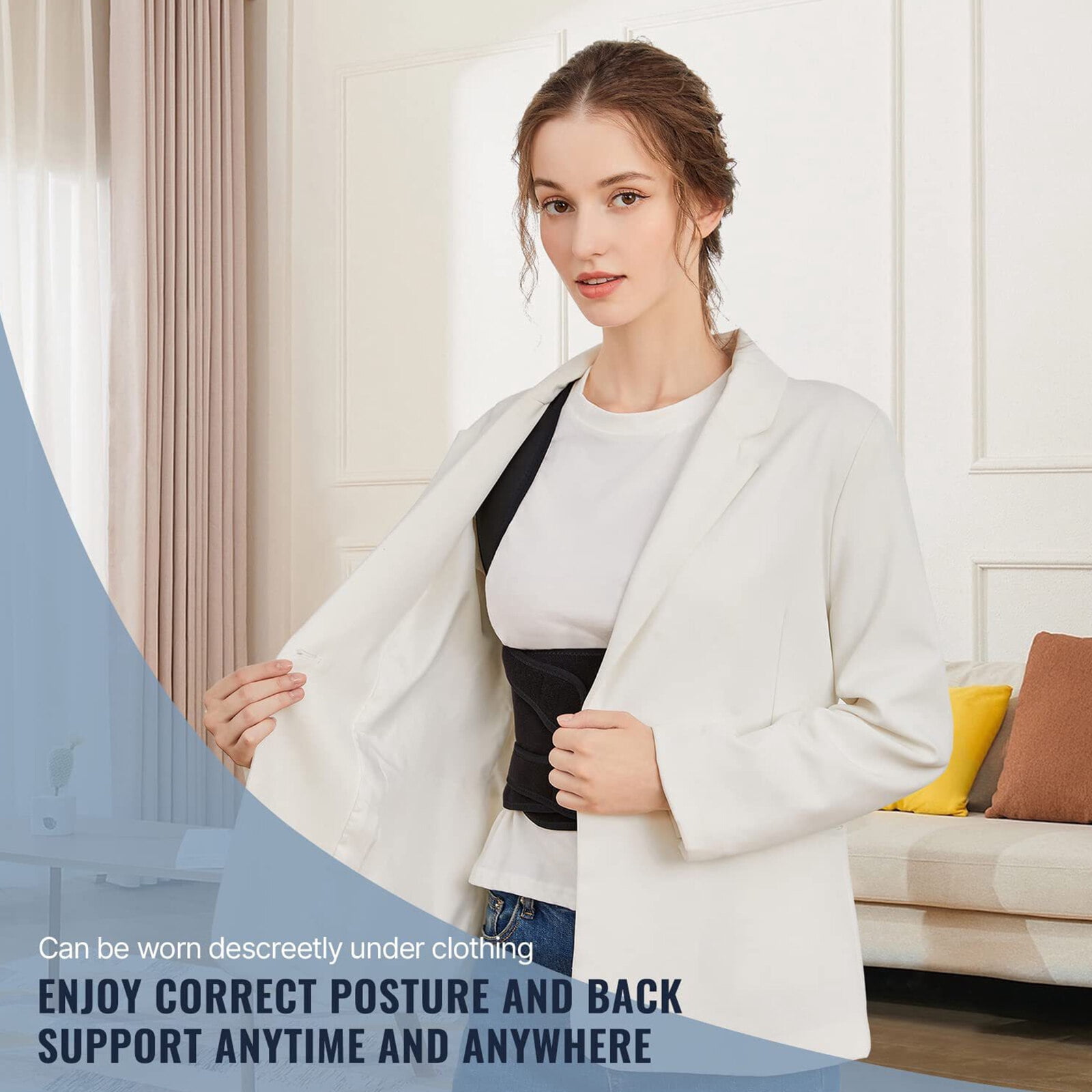SOONHUA Back Brace Posture Corrector Adjustable Posture Trainer for Hunchback Correction