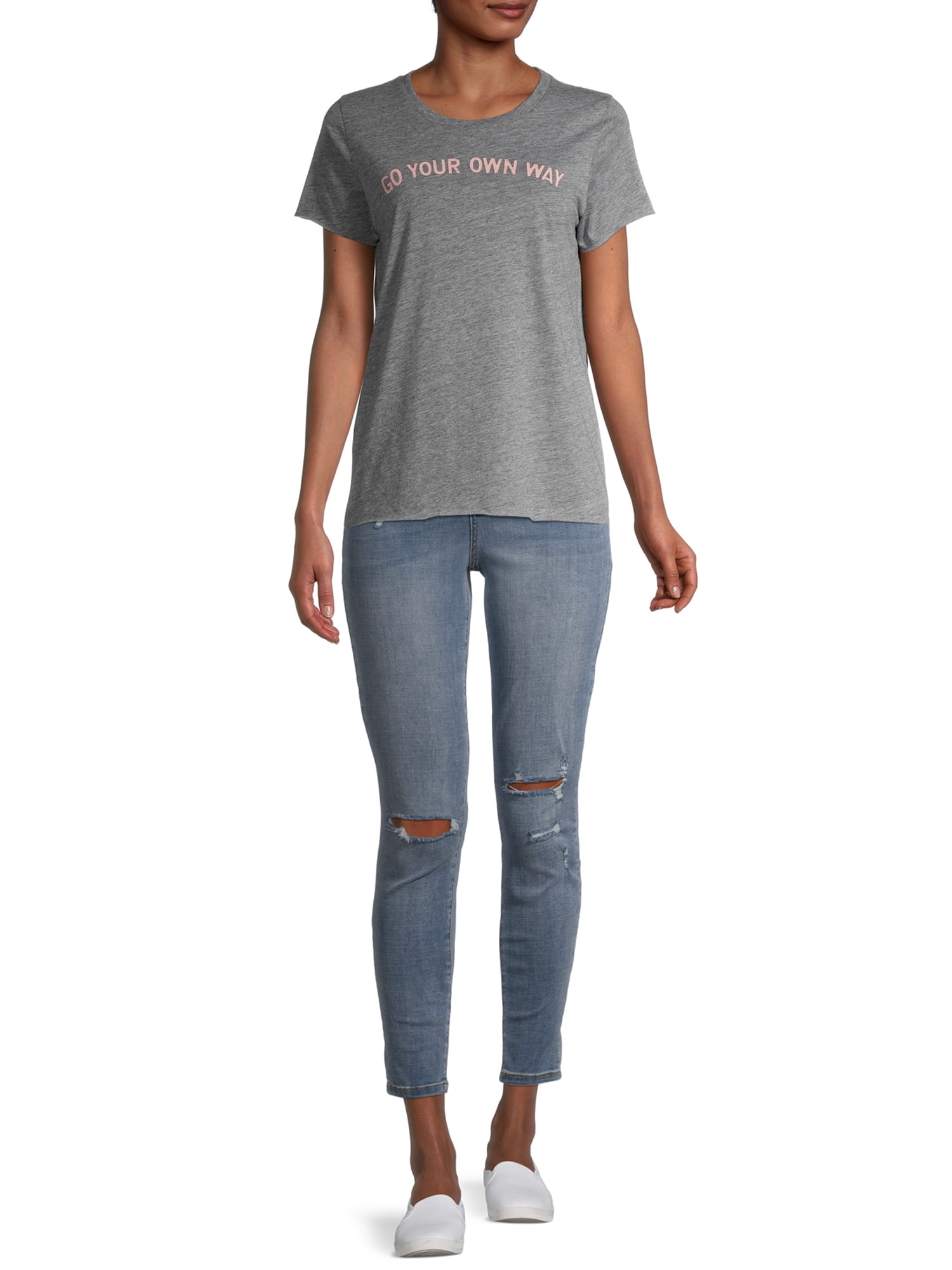Gray by Grayson Social Women's Go Your Own Way Short Sleeve Graphic T-Shirt