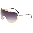 thumbnail image 4 of Oversized Sunglasses For Women Single Lens One Piece Black Lens Luxury Style, 4 of 10
