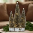 thumbnail image 2 of Old World Christmas Plastic Lit Decorative Gold Trees Trio, 14.5in, 2 of 2