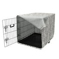 thumbnail image 3 of Abstract Dog Crate Cover, Print of Repetitive Circles in Different Sizes in Greyscale Tones, Easy to Use Pet Kennel Cover Small Dogs Puppies Kittens, 7 Sizes, Dark Grey Pale Taupe, by Ambesonne, 3 of 6