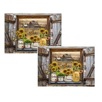 Hxoliqit 2PC Butterfly Sunflower Wall Painting, 7.9" x 12" Canvas Art Prints,Bathroom Art Pictures 2 Piece, Cuadros En Liquidacion, Bright Colored Canvas Art Wall Decor Clearance