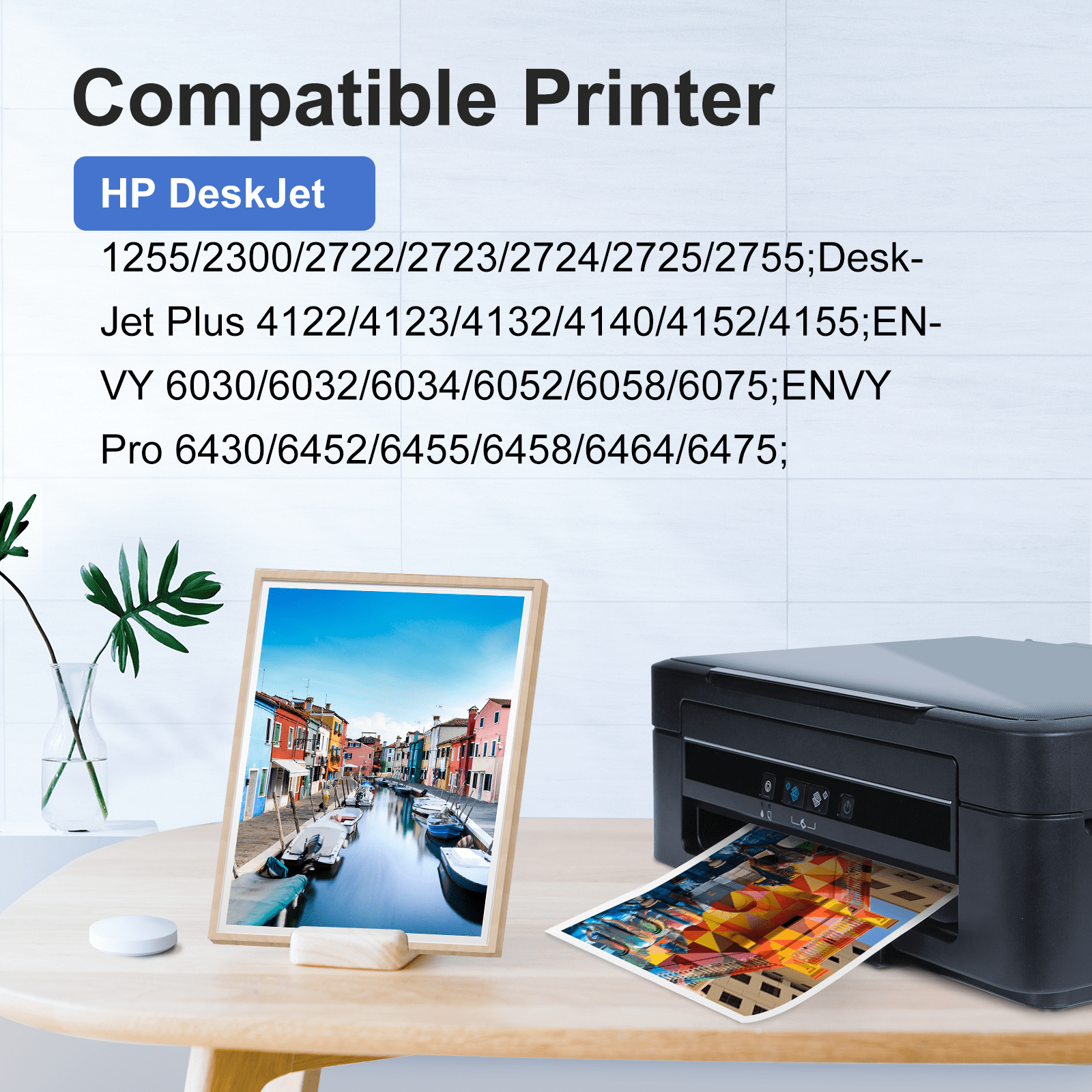 67XL Black Ink Cartridge Compatible for HP 67 Black Ink Cartridge for HP Ink 67 Black for HP DeskJet 2852e 2842e 4252e Printer (2 Pack)