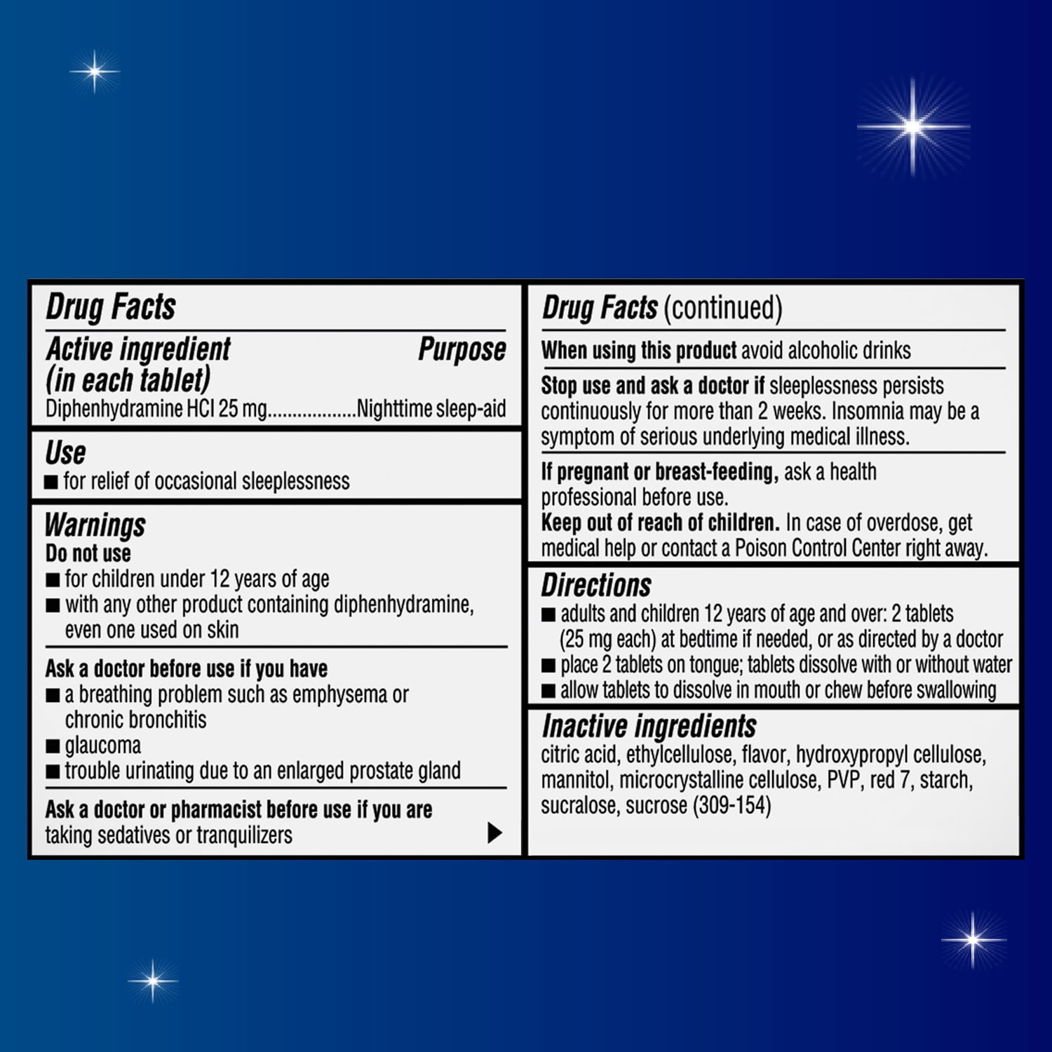 Unisom SleepMelts Tablets, Sleep-Aid with 25mg Diphenhydramine HCI, Cherry, 24 ct.