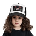 thumbnail image 2 of PAYOHTO Kids Labrador & Rose Baseball Hat Back Adjustable Mesh Breathable Hats Black Trucker Cap Outdoor Fishing Sun Caps for Boys or Girls ages 4-10, 2 of 9