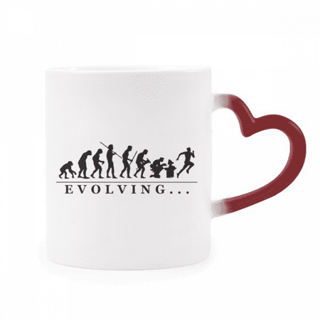 

Evolutionary Monkey Human Movement Heat Sensitive Mug Red Color Changing Stoneware Cup