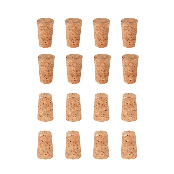16 Pack Soft Wood Corks Tapered Cork Wooden Bottle Stopper Replacement Leakproof Bottle Corks For Making Craft 0.67 X 0.91 X 0.98 Inch Stopper Home Decor