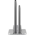 thumbnail image 2 of Matte Metal Vertical Laptop Stand Double Desk Laptop Stand Holder with Adjustable Dock Fits All Laptop Mobile Phones, 2 of 7