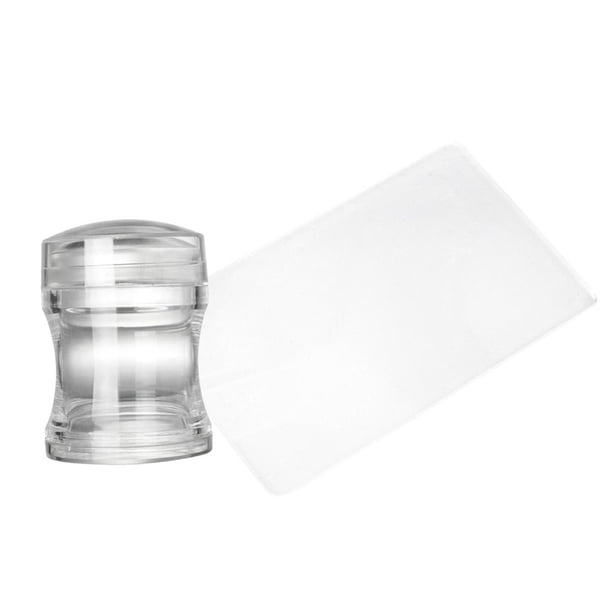 Sellos de silicona para manicura con impresión de diseños - Transparentes, 4,5 x 5,3 x 8,3 cm 4.5 x 5.3 x 8.3 cm