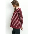 thumbnail image 4 of Stripe Long Sleeve Double Layer Nursing/Maternity Top, 4 of 5