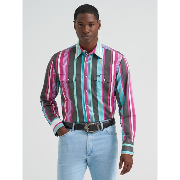 Wrangler Brush Popper Desert Dusk - Mens Shirt  - 112379230