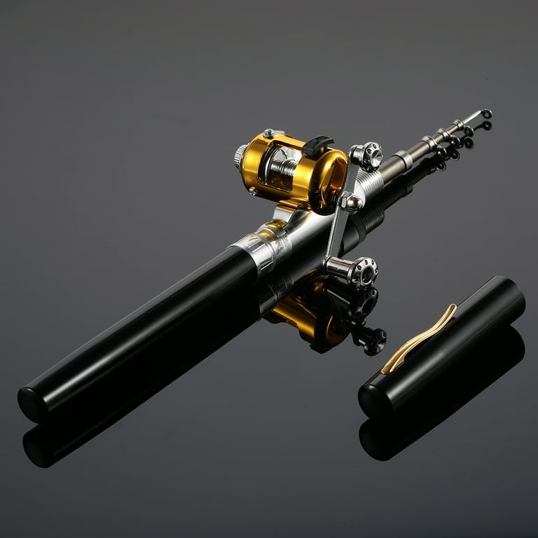 ammoon Lightweight Fishing Rod Reel Combo Kit Set, Portable Pen Fishing  Pole, Blue 