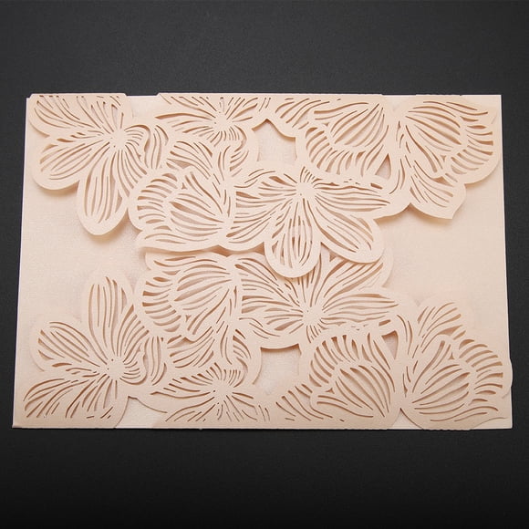 10 Pcs Feuille Intérieure Vierge Style Européen pour Invitations de Mariage, Design Romantique et Élégant 5 Motifs Disponibles Facile à Livrer pour Mariages