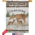 thumbnail image 2 of Breeze Decor BD-WL-HS-110106-IP-BO-D-US18-WA 28 x 40 in. Neck of the Woods Nature Wildlife Impressions Decorative Vertical Double Sided House Flag Set with Pole Bracket Hardware, 2 of 5