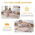 thumbnail image 5 of Timbernest 70" Convertible Sleeper Sofa, 2-in-1 Chenille Boneless Loveseat, Folding Floor Cloud Couch for Living Room Apartment, Apricot, 5 of 8