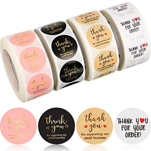 picidae 2000Pcs Thank You for Supporting My Small Business Stickers Labels Flower Bouquets Decoration Thank You Stickers Roll for Boxes Greeting Cards Christmas Gifts Paper Round Sticker