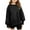 Black, variant on AherBiu Crewneck Sweatshirt for Girls Teens Baby Clothes Drop Shoulder Oversized Lightfleece Lined Pullover Tops