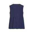 thumbnail image 5 of Axiiglly Tank Tops for Women Cotton Linen V Neck Button Down Sleeveless Relaxed Fit Boho Peplum Summer Fashion Tops 2026, S-2XL, 5 of 6