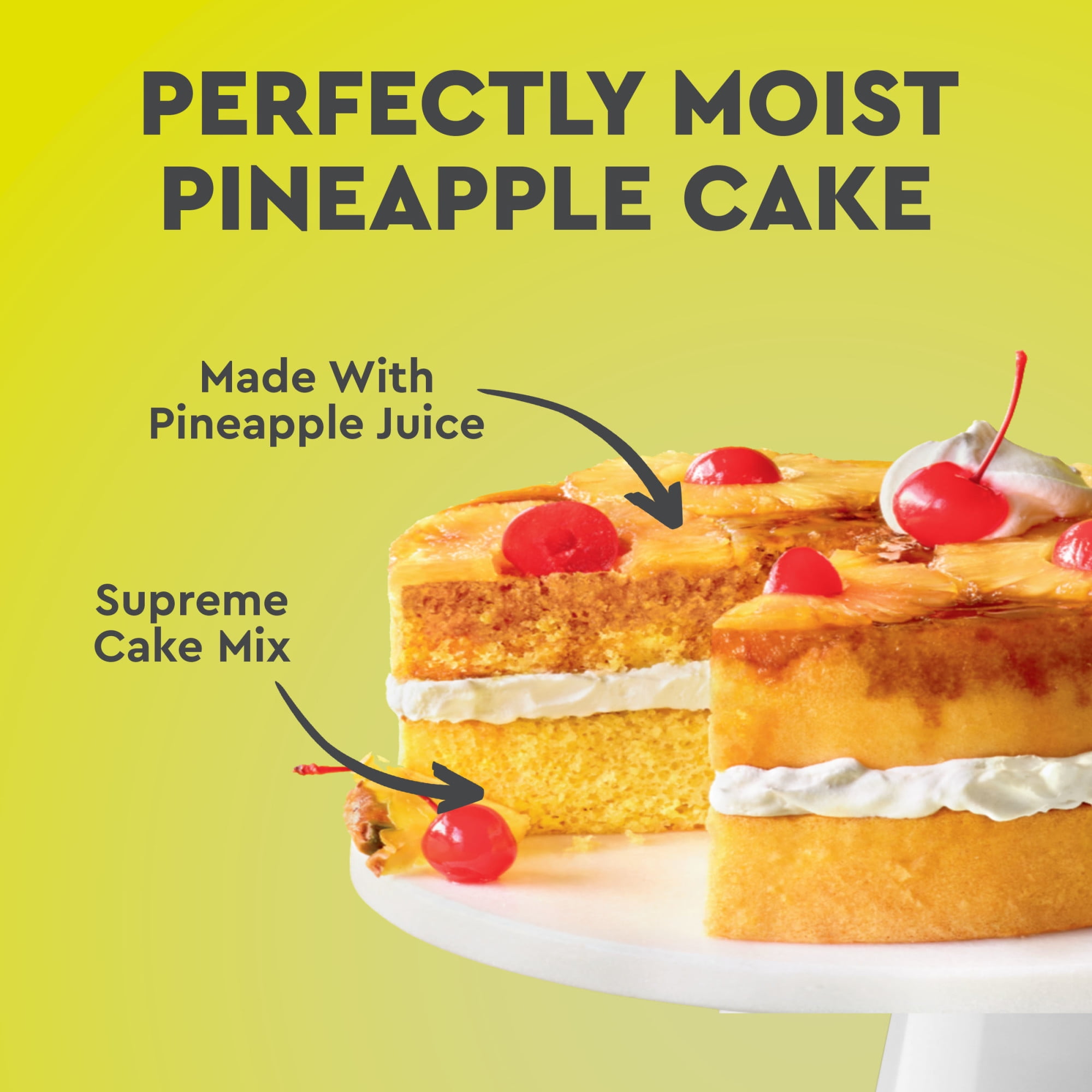 Duncan Hines Pineapple Supreme Flavored Cake Mix, 15.25 oz.