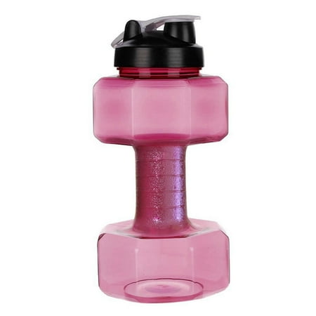 

XIAOFFENN 2.6 L Dumbbells Large Water Bottle Free Sports Running Fitness Kettle Gym Clearance