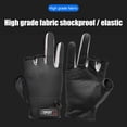 thumbnail image 4 of Guantes de pesca 3 dedos cortados impermeables antideslizantes mitones deportivos negros, 4 of 5