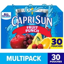 Capri Sun Fruit Punch Juice Box Pouches, 30 Ct Box, 6 fl oz Pouches, Liquids