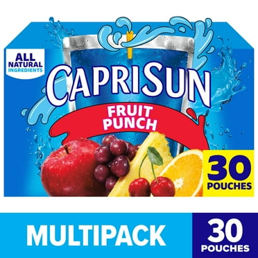 Capri Sun Fruit Punch Juice Box Pouches, 30 Ct Box, 6 fl oz Pouches, Liquids