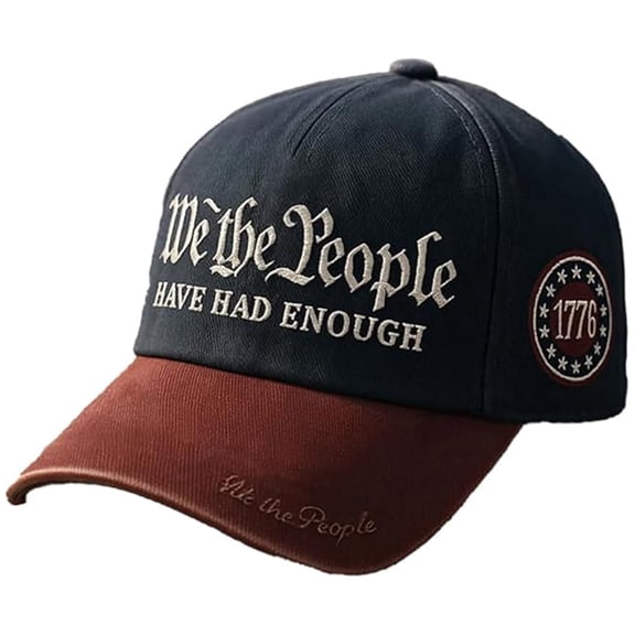 Vintage 250th Anniversary USA Hat "We The People Have Had Enough" - Patriotic Baseball Cap for 2026 Semiquincentennial, American Independence Gift