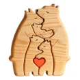 thumbnail image 1 of CHAO Rompecabezas Familiar De Madera Con Forma De Oso Decorativo, 1 of 5