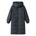 thumbnail image 4 of Darzheoy Women's Long Winter FauxFur Coat Puffer Warm Jacket with Detachable Hood, 4 of 4