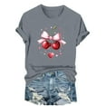thumbnail image 2 of PNTUTB Fashion Versatile Women's Valentine's Day Print Casual Crew Neck Short Sleeve Comfort Loose T Shirt, 2 of 6