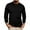 Black, variant on Men's Contrast Color Slim Long Sleeve Standing Neck Button Pocket Casual Sports T-shirt Top Blouse