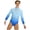Blue, variant on Men Figure Skating Shirt Competition Dress Long Sleeve Gymnastics Dance Leotard Cha-cha Bodysuit Green XL
