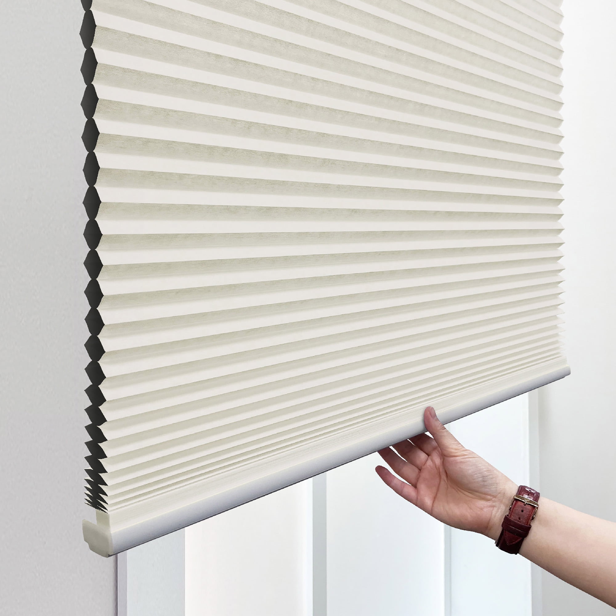 Regal Living Blackout Cordless Cellular Shade, Ivory - 32.5" W x 64" L