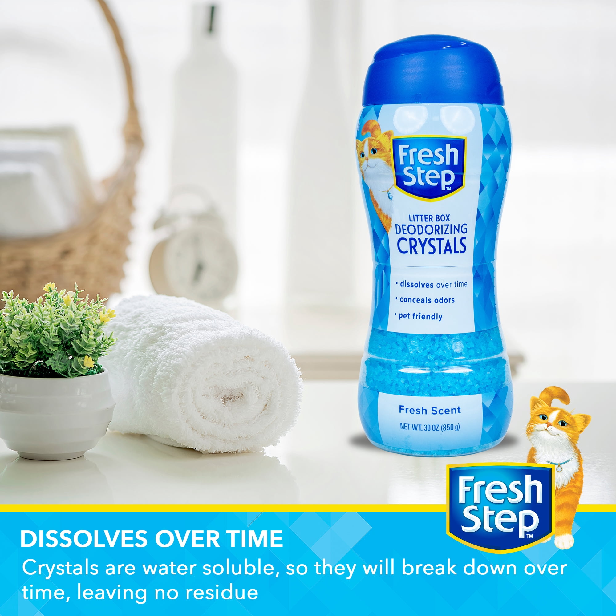 Fresh Step Litter Box Scent Crystals in Fresh Scent, 30oz