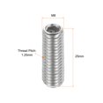 thumbnail image 2 of Ensemble de Vis à Billes, M8 x 25mm Ressort Métrique Hexagonal en Acier Inoxydable 304 Lot de 15, 2 of 7