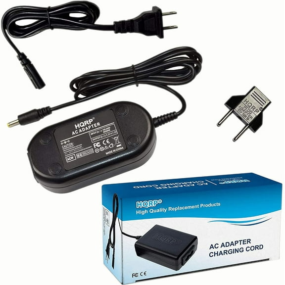 HQRP AC Adapter for JVC GZ-EX250 GZ-EX250U GZ-EX250BUS GZ-HM650 GZ-HM650BUC GZ-HM650BUS Camcorder Power Supply Charger   Euro Plug Adapter