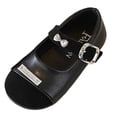 thumbnail image 3 of Viluyesy Girls' Spring Summer Patent Color-Block Flats - Soft Low-Heel Princess Dress Shoes Black Size 11, 3 of 7