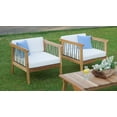 thumbnail image 5 of ROSSIO - Moshet Teak Outdoor Converation Set for 5 Person, Teak Coffee Table, 5 of 7