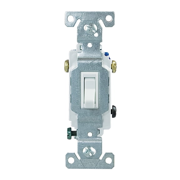 Eaton Wiring Devices 1303-7W Toggle Switch 120 V Wall Mounting Polycarbonate White