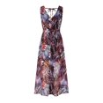 thumbnail image 4 of MesaSe Robes Maxi d'Été pour Femmes Imprimé Tropical Robes de Plage Col en V Sans Manches Taille Haute Lacée Robe Maxi Fluide Robe d'Été, 4 of 6