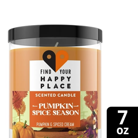 Find Your Happy Place Pumpkin Spice Season Scented Candle Pumpkin and Spiced Cream 7 oz