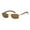 Brown, variant on Men's Retro 90'S Style Gold Frame Clear Lens Hip Hop Square Sunglasses Buffs