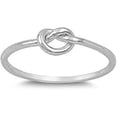 thumbnail image 1 of CHOOSE YOUR COLOR Sterling Silver Knot Ring, 1 of 3