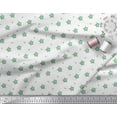 thumbnail image 2 of Soimoi Green Japan Crepe Satin Fabric Artistic Floral Print Fabric by the Yard 42 Inch Wide, 2 of 3