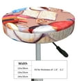 thumbnail image 4 of Haiem Gnomes Books Tea Cups Cushion Round Bar Chair Seat Cover Bar Chair Cushion Covers Elastic Washable Bar Chair Cover,Protects from Scratches and Stains-13 inch, 4 of 7