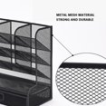 thumbnail image 3 of Desktop Stationary Organizer, Mesh Desktop Pen Holder 9 Compartments Smoothing Edges  For School, 3 of 8