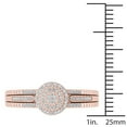 thumbnail image 4 of 1/5 Carat T.W. Diamond Double Halo Cluster 10kt Rose Gold Engagement Ring, 4 of 5