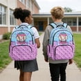 thumbnail image 4 of Kuiaobaty Baseball Print Backpack for Girls 8-12 Ice Cream Print Backpack with Padded Strap 17 Inch Bookbag Daypack for School, Purple, 4 of 7