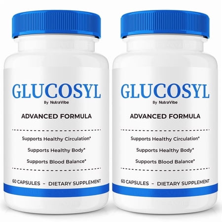 (2 Pack) Glucosyl – Original Formula with a Clean Blend to Support Healthy Circulation, Natural Energy & Balanced Levels | Just 2 Easy-to-Swallow Pills Daily (120 Capsules)